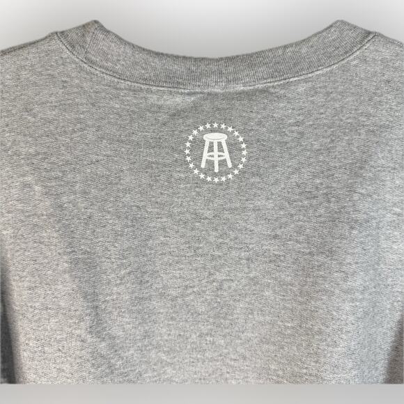 Barstool Pardon My Take Electric Ave Ugly Xmas Mens LG Grey Fleeced Sweatshirt - Picture 3 of 7